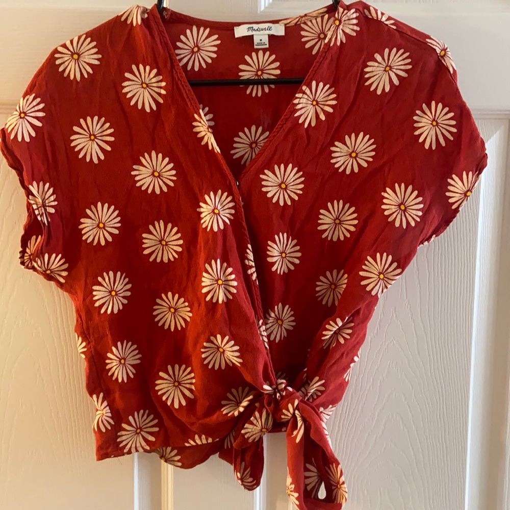 Madewell. Wrap blouse. Medium. Used but in good condition!
